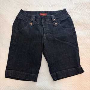 Y2K Dark Denim Shorts capris